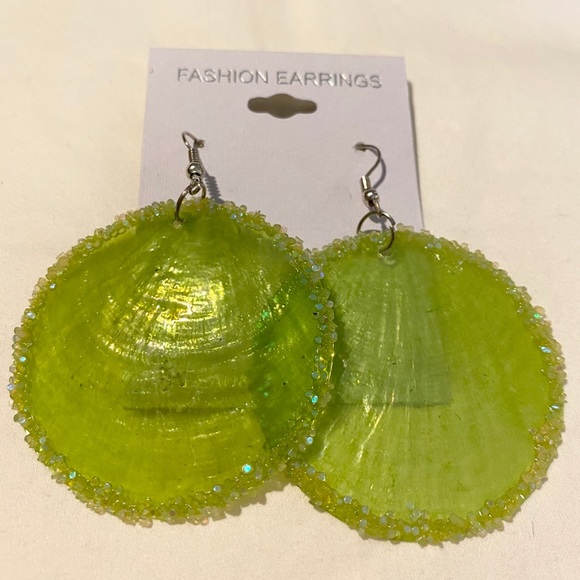Jewelry - 2 for $20 NEW Lime Handmade Statement Earrings